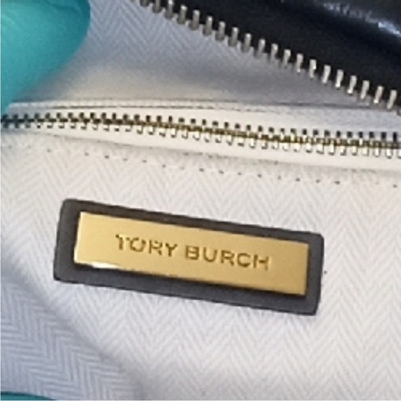 Tory Burch Black and Gold Quilted Backpack - Picture 6 of 6